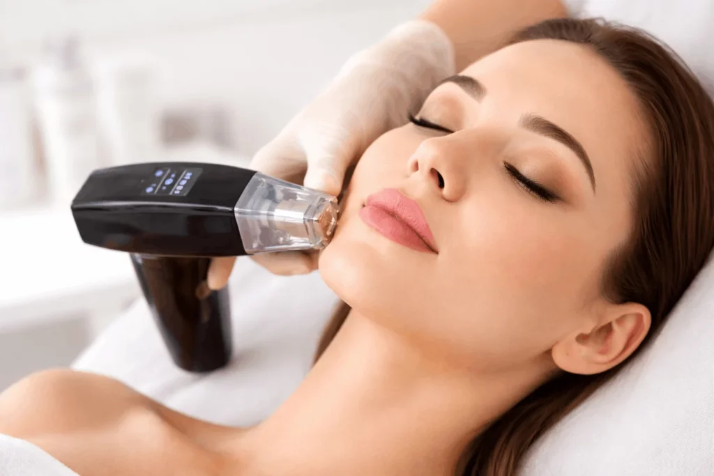 Women receiving Morpheus8 & Skin Tightening treatment in Kansas City, MO RefineKC Aesthetics